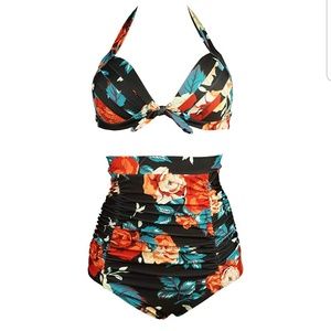 Retro high-waisted Floral Bikini